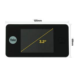 Yale Standard Digitaler Türspion 500 - Live-Ansicht - Hochwertige Kamera - Gold - 45-0500-1432-00-02-11