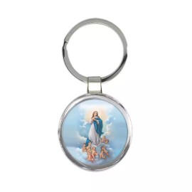 Our Lady of Immaculate Conception : Catholic Keychain Virgin Saint Mary Gift