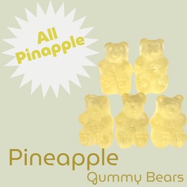 Irresistibly Delicious Pineapple Gummy Bears - 1.5 lbs of Fruity Bliss-Soft, Chewy, and Bursting with Tangy Delight-Great for Kids and Adults of All Ages(24 oz)