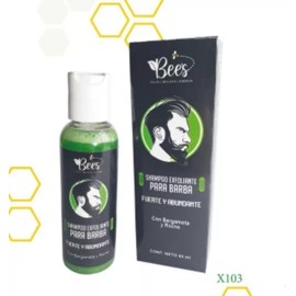 BEE'S Shampoo Exfoliante Para Barba Con Ricino Y Bergamota