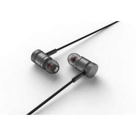 Roxel RX650 High Resolution Noise Isolating Earphone, Deep Bass and Rich Vocals with Built in Microphone, Tangle Free Braided Cable in ear Headphone for IOS and Android devices (Space Grey)