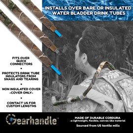 Realtree Xtra Non-Insulated Drink Tube Sleeve. Camo Your Tactical Hydration Backpack Bare or Insulated Water Bladder with Drink Tube Hose Covers. (43" Inches, Realtree Xtra)