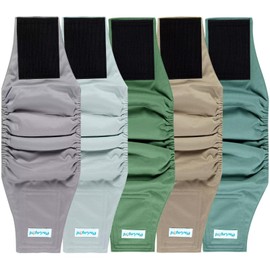 Paw Legend Washable Dogs Diapers Male Dog Belly Bands for Male Dogs Diapers Reusable Puppy & Doggie Diapers Male (5 Pack, Small)