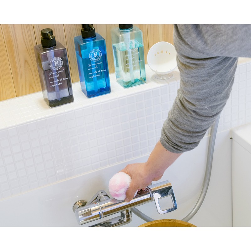Yamazaki Sangyo 178803 Sponge Washbasin Bath Bon-kun, Refreshing Pom Pom