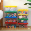loobuu Plastic Storage Bins with Lids - Stackable Toy Storage