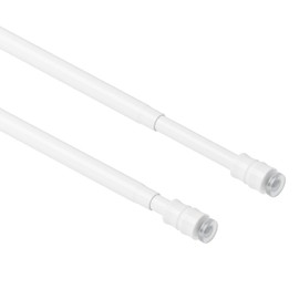 TYRON 2Pcs Thin Spring Tension Rod 9-12.5 Inches, 3/8 in. Diameter, Mini Small Adjustable Tension Curtain Rod No Drill, Window Sash Tension Rods (White)