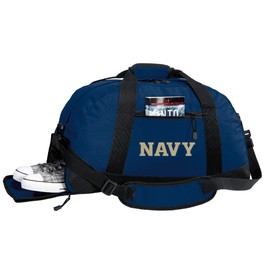 USNA Navy Duffel Bag - Naval Academy Gym Bags w/SHOE POCKETS
