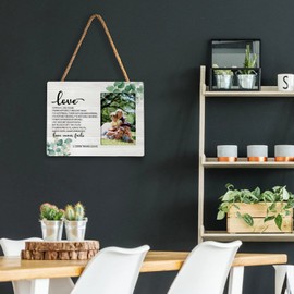 FONDCANYON Love Never Fails 1 Corinthians 13:4-8 Picture Photo Frame, Religious Scripture Picture Frames, Christian Gifts, Bible Verse Gifts For Women Christian(4x6 Inch Photo)