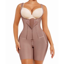 Lover-Beauty Faja Colombianas Shapewear for Women Tummy Control Postpartum Body Shaper with Zipper Crotch