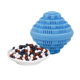 J&R ESSENTIAL Environmentally friendly non-chemical detergent laundry ball, pure natural alternative detergent, can be washed up to 1000 times, 2 piece set (Unscented, Pack Of 1)