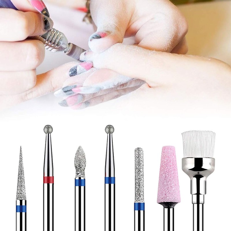 Mirhua ネイルビット ネイルマシンビット ネイルマシン用 研削ビット 耐久性 耐摩耗性 研磨 爪磨き甘皮処理 角質除去
