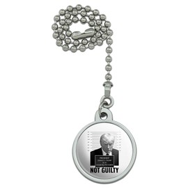 Trump Mugshot Not Guilty Ceiling Fan and Light Pull Chain