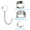 sourcing map 6Pcs Pipe Rod Hooks, Stainless Steel 19mm/0.75" Inner