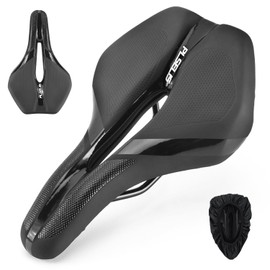 Bike Saddle Universal Saddle, Comfortable Soft Memory Foam Bicycle Saddle, Mountain Bike Saddle, Bicycle Saddle Men Women, Finally Pain-Free Cycling, for Bike, MTB, Gravel Bike, Ebike
