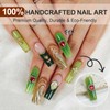 HOMSERA Handmade Press on Nails Long Square, XL French Tip