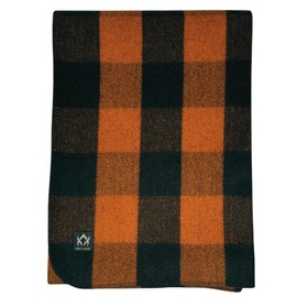 Arcturus Backwoods Wool Blanket - 4.5lbs, Warm, Heavy, Washable, Large | Great for Camping, Outdoors, Survival & Emergency Kits (Orange Buffalo)