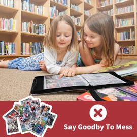 GEAGMAGC Baseball Card Binder with Sleeves 900 Pockets, Gifts for Baseball Card Collectors, Trading Card Holder Compatible with Topps Card, 50 Sleeves Card Album Card Storage Organizer