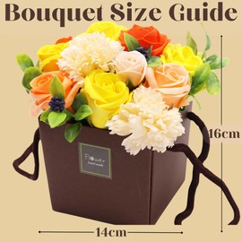 Soap Flower Bouquet,Yellow Spring flowers - Mothers Day Flowers - Valentine Flowers For Her & Flower Bouquet For Your Loved Ones.