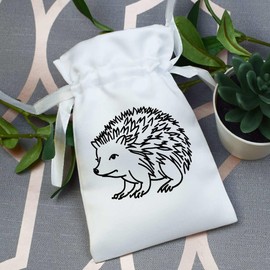 Azeeda 15cm 'Hedgehog' Satin Drawstring Bag/Pouch (SB00082642)