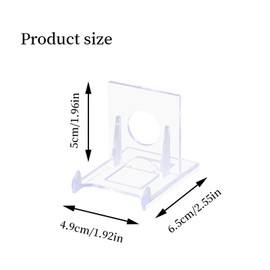 YILANJIN Pack of 24 Plastic Easels, Plastic Stand Stand, Adjustable Decorative Plate Holder, Transparent Mini Easels for Business Cards, Greeting Cards, Photo Display, Coin Collection