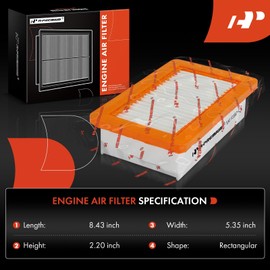A-Premium Engine Air Filter Compatible with Smart Fortwo 2016 2017, 0.9L, Replace# 28109400000, A2810900901
