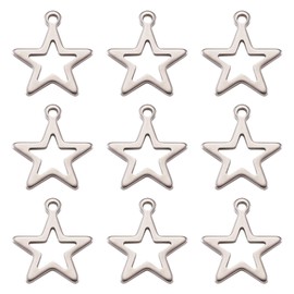 Craftdady - Colgantes colgantes de plata tibetana de metal antiguo, colgante de estrella, abeja, corazón, colgantes, clásico, caballito de mar, torre Eiffel, colgante de huella para joyería, collar,