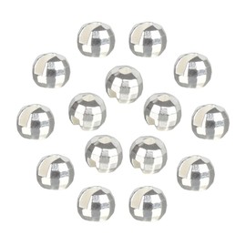 MUUNN 50pcs Tungsten Faceted Slotted Beads for Fly Tying, Sink Deeper and Faster 5 Colors/8 Sizes Slotted Tungsten Beads Fly Tying Beads Head Fly Tying Materials(Silver,4.0mm)