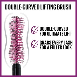 Maybelline the Falsies Lash Lift Washable Mascara Volumizing, Lengthening, Lifting, Curling, Multiplying, Eye Makeup, Blackest Black, 0.32 Fl. Oz