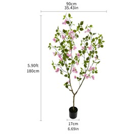 VIGGDA Artificial Bougainvillea Tree 6FT 1pack