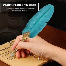 Plumas Estilográficas Clásicas Retro Antiguas - Estilo Europeo - Plumas de Inmersión Creativa - Conjunto de Botellas de Tinta - Caja de Plumas Dip