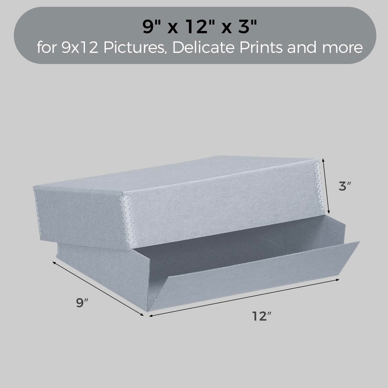 Lineco, Archival Storage Box, Museum Preservation Organizer with Drop Front