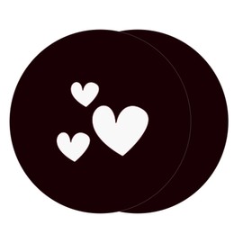 12 Inch Silicone Microwave Mat, Red Round Non-Stick Heat Resistant Baking Mat Set, BPA-Free Multi-Purpose Microwave Mat, Kitchen Trivets for Hot Dishes Valentine's Day Silicone Placemat (Black)