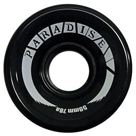 PARADISE 59mm 78A Skateboard Cruiser Wheels - Black - Set of 4 Wheels
