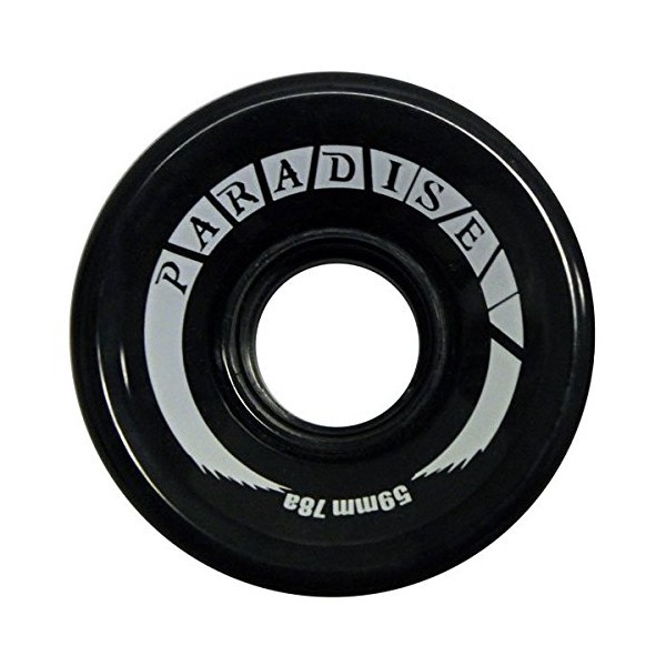 PARADISE 59mm 78A Skateboard Cruiser Wheels - Black - Set of 4 Wheels