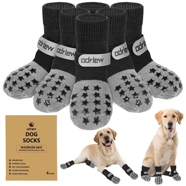 6 PCS Dog Socks to Prevent Licking Paws, Double-Sided Non-Slip