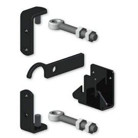 Gatemate Wrought Iron Gate Hinges Fixing Kit Galvanised and Powder Coated Black Fixings