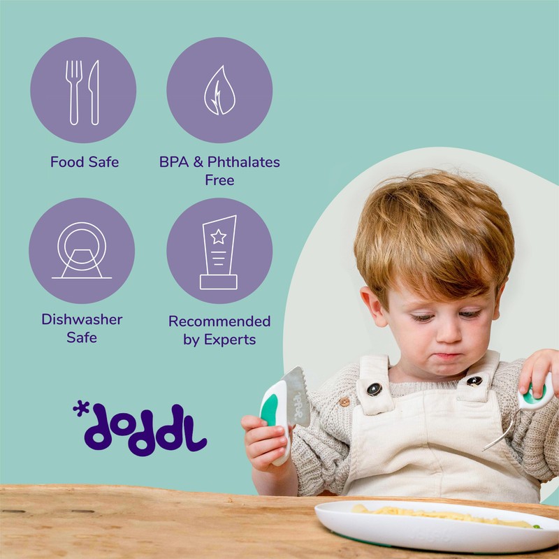doddl Kinderbesteck-Set für Kleinkinder und Babys ab 12 Monate |