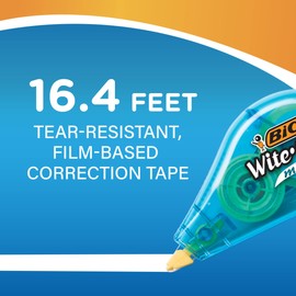 BIC Wite-Out Brand Mini Correction Tape, 16.4 Feet, 6-Count Pack of White Correction Tape, Compact Tape Office or School Supplies