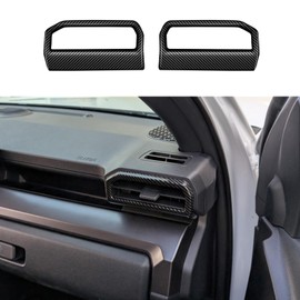 KUJOOY for Toyota Tacoma 2024 2025 for 4Runner 2025 Interior Accessories Dashboard Decor Center Consoles Air Outlet Vent Cover ABS Decorative Frame (Carbon Fiber Grain, Air Vent Cover)