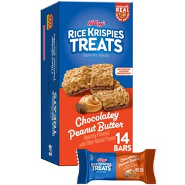 Rice Krispies Treats Crispy Rice Squares, Snack Bars, Chocolatey Peanut Butter, 10.8oz Box (14 Count)