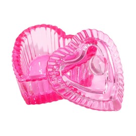 Pink Heart Nails Art Glass Acrylic Dappen Dish Nail Crystal Bowl Nail Liquids Crystal Cup Nail Design Tool Crystal Glass Acrylic Liquids Powder Dappen Dish Shaped Cup