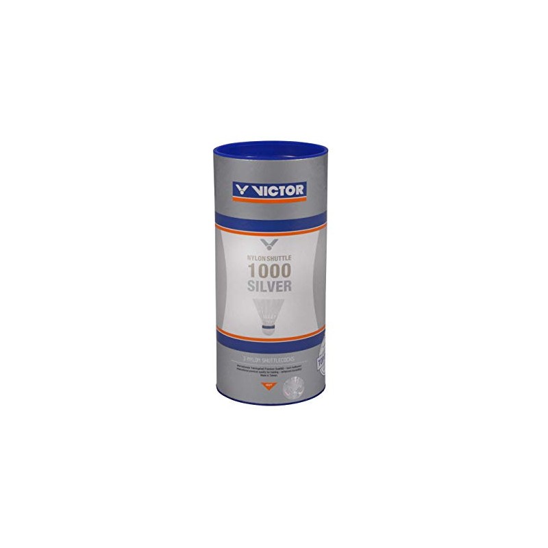 VICTOR Nylon Federball Shuttle 1000 3er Dose, Weiß / Blau