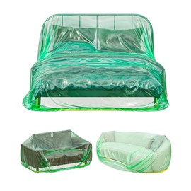 Skywin- Plastic Furniture Cover for Moving, 101 x 75x 50 Inches Large Plastic Couch Cover, Furniture Covers for Storage, Dust Protector Plastic Covers for Furniture, Clear