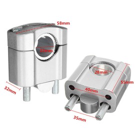 Baceyong 1 Pair Motorcycle Riser Adjustable Handlebar Clamps Motorcycle 7/8 Inch 22 mm CNC Handlebar Riser Adapter Installation Handlebar