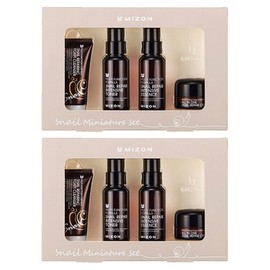 Mizon Snail Repair Line Miniature Travel 4 Piece Set, 2 Sets / 미즈온 스네일 리페어 라인 미니어쳐 여행용 4종 세트, 2세트