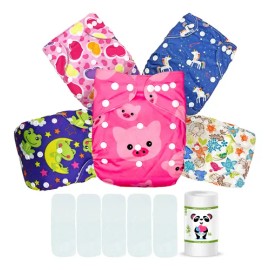 Pañal Ecologico Pack De 5 Regalo 1 Rollo De Papel De Bambú