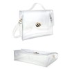 Hoxis Clear PVC Diagonal Bag, Women's, Plastic Bag, Handbag, Large