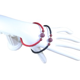 Xinpowwo Handmade Cinnabar Couple Bracelet Good Luck Bracelet Protection Bracelet Feng Shui Cinnabar Bracelet