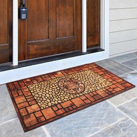 MTOUOCK Welcome Matt Outdoor Sunflower Design Door Mat - 17 x 36 Inch Heavy-Duty Welcome Mat for High Traffic Areas, Non-Slip Rubber Backing Outdoor Mats for Front Door Outside Entrance(Style 2)