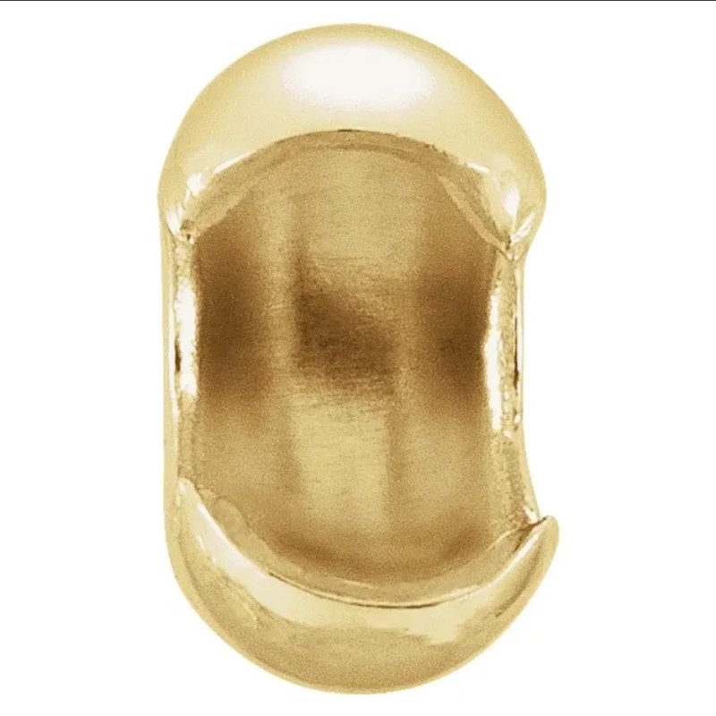 JewelryMaven 10pcs TINY 3mm OD SOLID 14k Yellow Gold Crimp